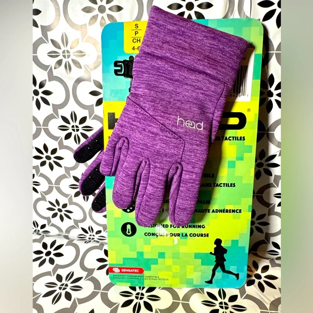 NWT head girls size smalll 4-6 warm touchscreen winter running gloves